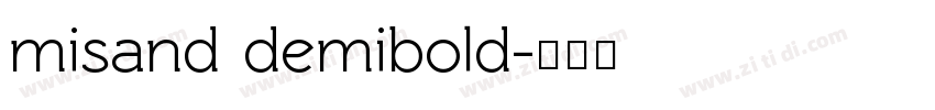 misand demibold字体转换